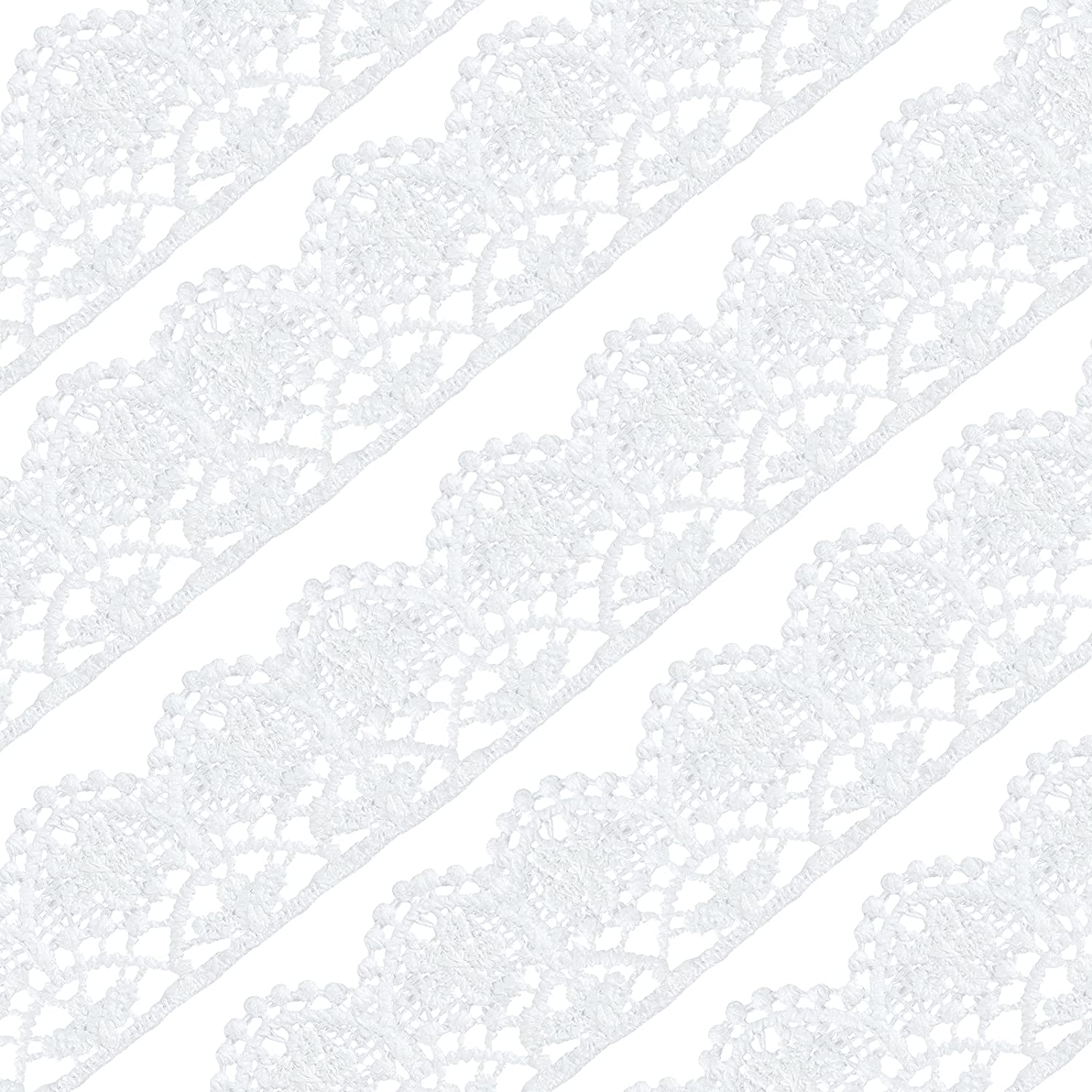 7 Wide White Lace Fabric Sewing Lace Ribbon Trim Elastic Stretchy Lace for  Crafting 5 Yard 