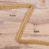 14M(15 Yards) 13mm Polyester Woven Gimp Braid Trim for Costume DIY Crafts Sewing Jewelry Making, Golden
