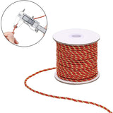 3mm / 35 Yards Metallic Twisted Cord Rope 3-Ply Polyester Twine Cord Two-Color Shiny Cord String Thread for Home D¡§|cor, Upholstery, Curtain Tieback, Honor Cord (Red)