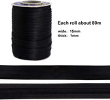 87 Yard Fold Bias Tape Polyester Ribbon, 1/2 Inch Bias Tape Black Polyester Ribbon for Home Decoration, Wrapping Gifts