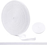 55Yard 1/2 Inch Cotton Twill Tape Fabric Ribbon Herringbone Webbing Bias Binding Tape for DIY Crafts Sewing Gift Wrapping (White)