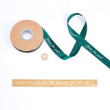 Just for You Satin Ribbon Double Face Satin Ribbon Double Sided Solid Polyester Ribbon with Word Printed for Gift Wrapping Decoration Floral Arrangement Craft Supplies Dark Green