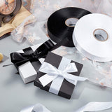 About 218 Yard Blank Label Ribbon, 25mm Polyester Sewn-in Label Ribbon with Spool for Sewing Seaming Trimming Wrapping Binding, Black