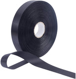 About 218 Yard Blank Label Ribbon, 25mm Polyester Sewn-in Label Ribbon with Spool for Sewing Seaming Trimming Wrapping Binding, Black