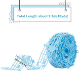 10 Yards 29mm Hollow Music Note Ribbon Polyester Engraved Grosgrain Ribbon Clothing Trim Accessories for Scrapbooking DIY Gift Wrapping Decoration, Sky Blue
