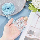 10 Yards 29mm Hollow Music Note Ribbon Polyester Engraved Grosgrain Ribbon Clothing Trim Accessories for Scrapbooking DIY Gift Wrapping Decoration, Sky Blue