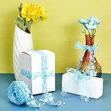 10 Yards 29mm Hollow Music Note Ribbon Polyester Engraved Grosgrain Ribbon Clothing Trim Accessories for Scrapbooking DIY Gift Wrapping Decoration, Sky Blue