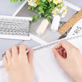 1 Roll 10.94 Yards 2.48 Inch Wide Burlap Ribbons White Burlap Wired Edge Ribbon Fabric for DIY Craft Gift Wrapping Trimming Wedding Christmas Party Decoration Home Embellishments
