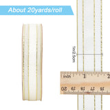 2 Yard Flower Organza Ribbons, Garment Accessories, White, 3-1/8 inch(78mm)