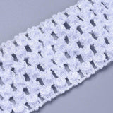 11 Yards 1.5 White Elastic Crochet Headband Ribbon Crochet Stretch Trim for Baby Girl's Hair Accessories and Dresses