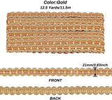 Gold Braid Trim 7/8 X 12.5 Yards Polyester Ribbon Lace Trimmings for Curtain DIY Crafts Sewing Home Decoration