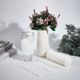 5 Yards 6 Inch Wide Elastic Lace White Cotton Floral Pattern Trim Fabric Sewing for Scalloped Edge Decorations for Dress Tablecloth Hair Band Wedding Festival Event Decorations