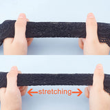 5 Yards 6 Inch Wide Stretch Elastic Lace Ribbon Floral Rose Pattern Trim Fabric Sewing for Dress Tablecloth Hair Band Wedding Decorations(Black)