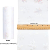 Maple Leaf Tulle Fabric Rolls Tulle Spool Ribbon 6 Inch by 10 Yards for Sewing Wedding Crafts Tutu Skirt Birthday Party Decorations (White)