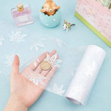 Maple Leaf Tulle Fabric Rolls Tulle Spool Ribbon 6 Inch by 10 Yards for Sewing Wedding Crafts Tutu Skirt Birthday Party Decorations (White)