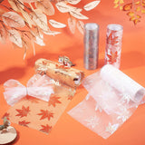 Maple Leaf Tulle Fabric Rolls Tulle Spool Ribbon 6 Inch by 10 Yards for Sewing Wedding Crafts Tutu Skirt Birthday Party Decorations (White)