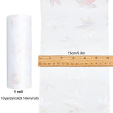 1 Group Sheer Organza Ribbon, Wide Ribbon for Wedding Decorative, White, 2 inch(50mm), 50yards/roll(45.72m/roll), 4 rolls/group, 200 yards/group(182.88m/group)