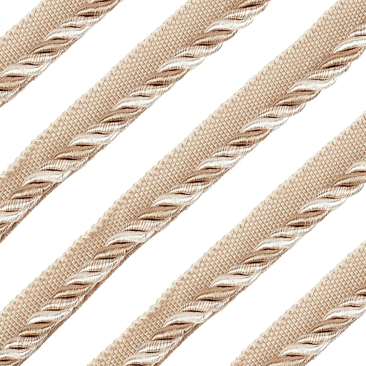 CRASPIRE 13.7 Yards Twisted Lip Cord Trim, Twisted Cord Trim