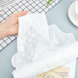 2 Yards Lace Roll White Cotton Lace Trim Fabric 11.33 Wide for Scalloped Edge Decorations for Dress Tablecloth Curtain Hair Band