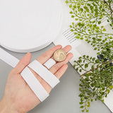 49 Yards(45m)/Roll Herringbone Cotton Webbings, 20mm Wide White Cotton Twill Tape Ribbons Cotton Herringbone Cords for Knit Sewing DIY Crafts