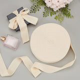 54.68 Yards(50m)/Roll Herringbone Cotton Webbings, 35mm Wide Cotton Twill Tape Ribbons Cotton Herringbone Cords for Knit Sewing DIY Crafts, Antique White