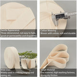 54.68 Yards(50m)/Roll Cotton Tape Ribbons, Herringbone Cotton Webbings, 50mm Wide Flat Cotton Herringbone Cords for Home Decor, Wrapping Gifts, Sewing DIY Crafts, Antique White