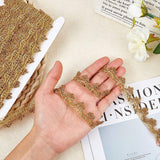 15Yards Metallic Lace Trim Gold Craft Lace Ribbon Decorated Gimp Trim 3/4(18mm) x1mm for Wedding Bridal, Costume or Jewelry, Crafts and Sewing
