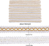 White Braid Trim 3/4(W) x 13 Yards(L) Polyester Ribbon Woven Gimp Fringe Trim Basic Trim Decorative Gimp Braid for Costume DIY Crafts Sewing Jewelry Making Home Decoration