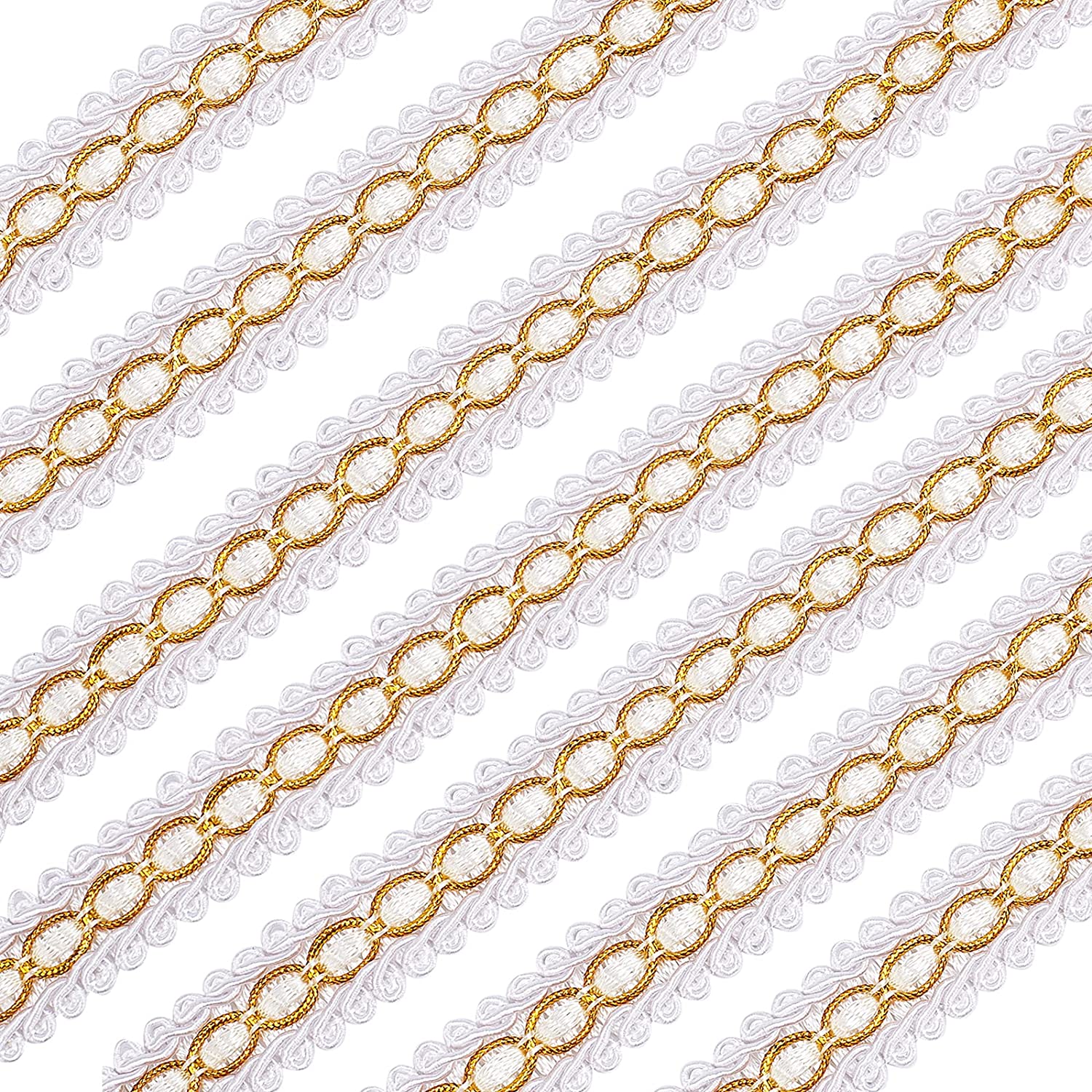 Woven Braid Circle Gold Gimp Sewing Upholstery Trim 3/4\
