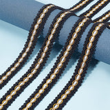 Black Braid Trim 3/4(W) x 13 Yards(L) Polyester Ribbon Woven Gimp Fringe Trim Basic Trim Decorative Gimp Braid for Costume DIY Crafts Sewing Jewelry Making Home Decoration