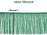 10m Sewing Fringe Trims Green Fringe Trim Lace Lamp Shade Decoration Trim for DIY Clothing Craft Latin Dress 155mm Wide