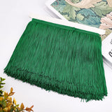 10m Sewing Fringe Trims Green Fringe Trim Lace Lamp Shade Decoration Trim for DIY Clothing Craft Latin Dress 155mm Wide