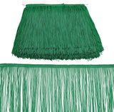 10m Sewing Fringe Trims Green Fringe Trim Lace Lamp Shade Decoration Trim for DIY Clothing Craft Latin Dress 155mm Wide