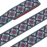 2 Inch Embroidered Woven Ribbon, 7 Yards Vintage Jacquard Ribbon Boho Flowers Straps Ribbon Fabric Trim Ribbon for Bohemian Persian Clothes Bag Holiday Christmas Decor Gift Wrap Decor