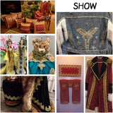 13 Yards Glitter Woven Ribbon, Silver Braid Lace Trim 1 Inch Fabric Trim Fringe Embossed Craft Sewing Ribbon for Wedding Party Clothing Christmas Decoration