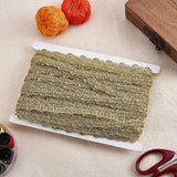 25 Yards Metallic Braid Lace Trim, Leaf Pattern Gold Centipede Lace Ribbon Decorated Gimp Trim for Wedding Bridal, Costume or Jewelry, Crafts and Sewing 1/2(12mm) x1.5mm