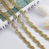 25 Yards Metallic Braid Lace Trim, Leaf Pattern Gold Centipede Lace Ribbon Decorated Gimp Trim for Wedding Bridal, Costume or Jewelry, Crafts and Sewing 1/2(12mm) x1.5mm