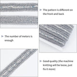 14.2 Yard 1.18 Inch Sequin Metallic Braid Trim Sliver Lace Trim with Paillette Sequinned Ribbon Metallic Sequins Jacquard Trim for DIY Clothing Accessories Decorations