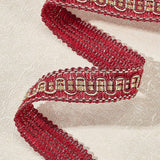 12.6 Yards 0.8 inch Red Woven Braid Trim Handmade Polyester Braid Trim Sewing Red Edge Trim Crafts Decorative Trim with Card for Curtain Slipcover DIY Costume Accessories