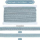 12.6 Yards 0.8 inch Dark Sea Green Woven Braid Trim Handmade Polyester Braid Trim Sewing Green Edge Trim Crafts Decorative Trim with Card for Curtain Slipcover DIY Costume Accessories