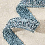 12.6 Yards 0.8 inch Dark Sea Green Woven Braid Trim Handmade Polyester Braid Trim Sewing Green Edge Trim Crafts Decorative Trim with Card for Curtain Slipcover DIY Costume Accessories