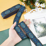 1.3 Inch Emobridered Woven Ribbon, 7 Yards Vintage Jacquard Ribbon Sewing Woven Ribbon Persian Floral Fabric Trim Fringe Sewing Decor Trim for DIY Boho Clothing Embellishment Decorations