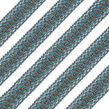 13 Yards 1 inch Blue Woven Braid Trim Handmade Polyester Sewing White Edge Wave Braid Trim Crafts Decorative Trim with Card for Curtain Slipcover DIY Costume Accessories