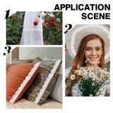 2 Roll Christmas Theme Polyester Imitation Linen Wrapping Ribbon, for Crafts Decoration, Floral Bows Craft, Colorful, Merry Christmas, Word, 2-1/2 inch(62mm), about 6.56 Yards(6m)/Roll