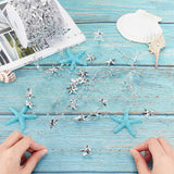 1 Roll 30m Acrylic Starfish Garland Silver Beads Ribbons Pearls Beads String Roll Chain Beach Garland Decor for Christmas Wedding Home Decoration Holiday Supplies