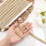 20 Yards Metallic Braid Lace Trim Handmade Goldenrod Centipede Braid Trim Crafts White Lining Decorative Trim with Card for Curtain Slipcover DIY Costume Accessories 0.47/12mm(W)