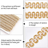 20 Yards Metallic Braid Lace Trim Handmade Goldenrod Centipede Braid Trim Crafts White Lining Decorative Trim with Card for Curtain Slipcover DIY Costume Accessories 0.47/12mm(W)