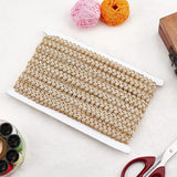 20 Yards Metallic Braid Lace Trim Handmade Goldenrod Centipede Braid Trim Crafts White Lining Decorative Trim with Card for Curtain Slipcover DIY Costume Accessories 0.47/12mm(W)