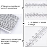 49 Yards Metallic Braid Lace Trim Handmade Silver Circle Metallic Trim Crafts Silver Decorative Trim with Card for Curtain Slipcover DIY Costume Accessories 0.03/9mm(W)
