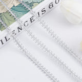 49 Yards Metallic Braid Lace Trim Handmade Silver Circle Metallic Trim Crafts Silver Decorative Trim with Card for Curtain Slipcover DIY Costume Accessories 0.03/9mm(W)